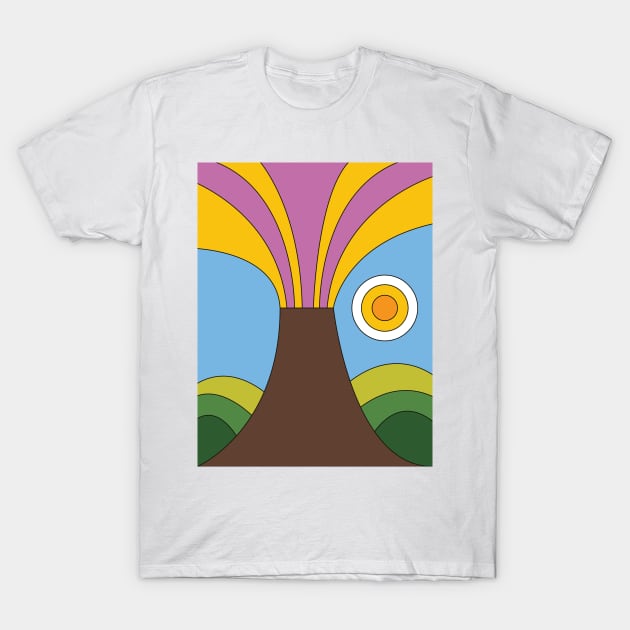 1960s volcano cartoon T-Shirt by nickemporium1